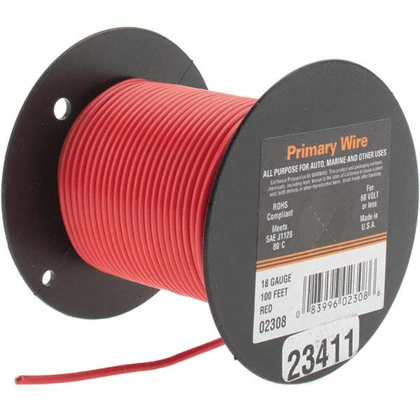 EastPenn 23411 18 AWG Automotive Plastic Insulated, Single Conductor Wire