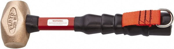 Proto J1432G-TT Non-Marring Hammer 41.6 oz, 1-3/4" Face Dia, Brass Head