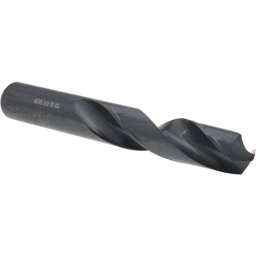Hertel 61699344 Screw Machine Length Drill Bit 9/16" Dia, 118 deg Point, High-Speed Steel