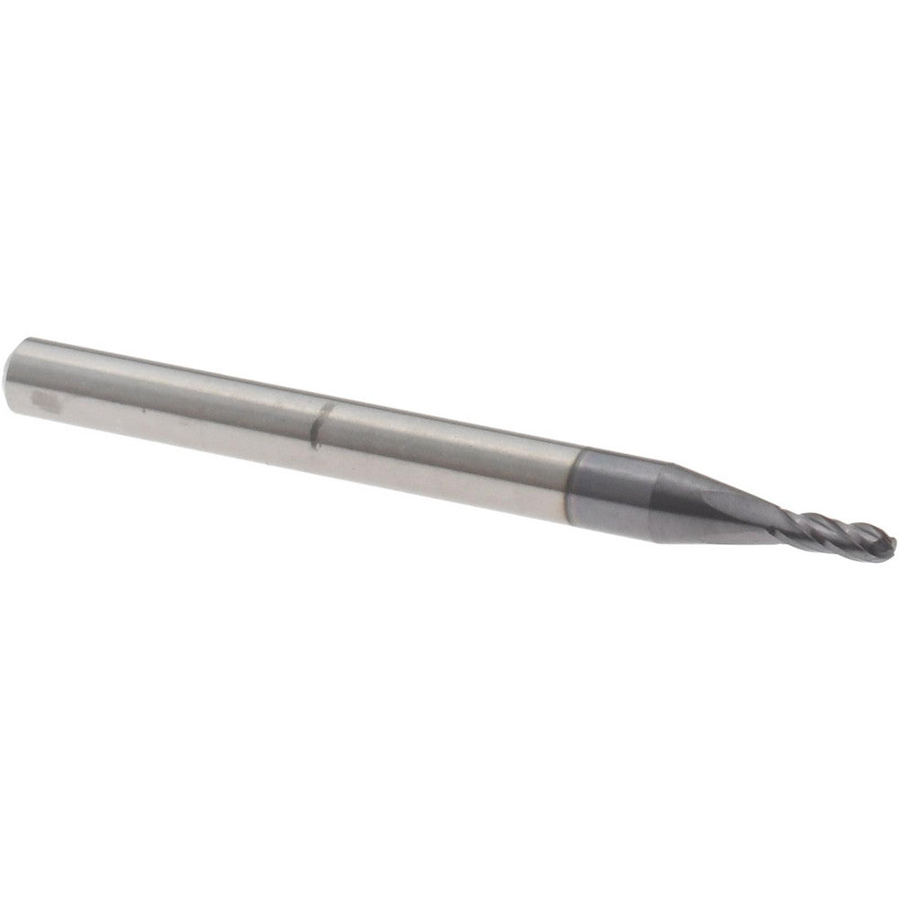 Accupro 12464148 Ball End Mill 0.0590" Dia, 0.1770" LOC, 4 Flute, Solid Carbide