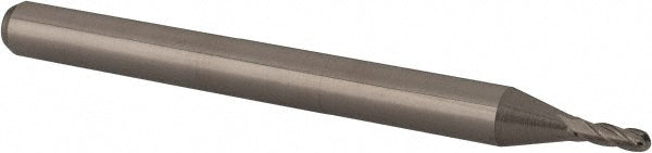 Accupro 12276943 Ball End Mill 0.05" Dia, 0.15" LOC, 4 Flute, Solid Carbide