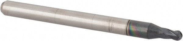 Accupro 12465879 Ball End Mill 0.0781" Dia, 0.117" LOC, 4 Flute, Solid Carbide