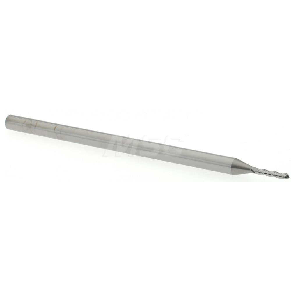 Accupro 14797467 Ball End Mill 0.0469" Dia, 0.25" LOC, 3 Flute, Solid Carbide