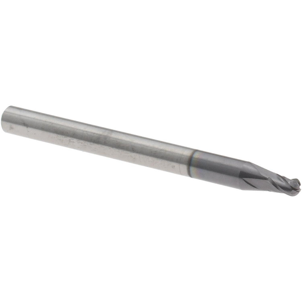 Accupro 12465882 Ball End Mill 0.0800" Dia, 0.1200" LOC, 4 Flute, Solid Carbide