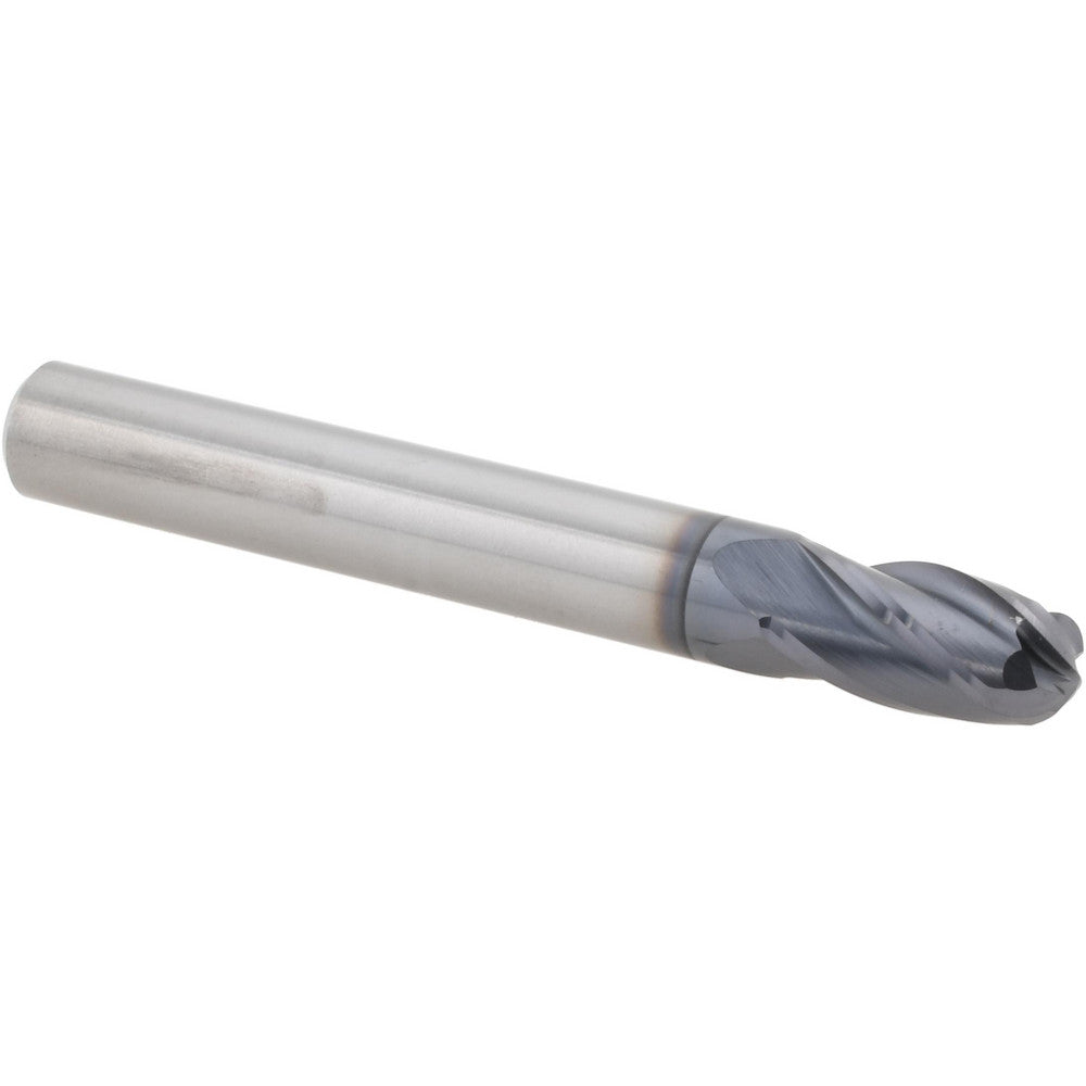 Accupro 14881892 Ball End Mill 1/4" Dia, 3/8" LOC, 4 Flute, Solid Carbide