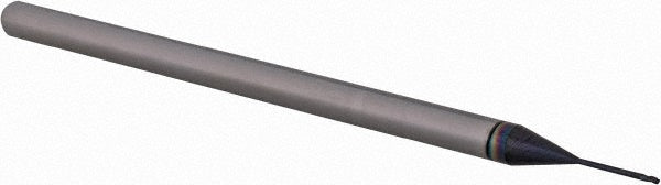 Accupro 14883930 Ball End Mill 0.02" Dia, 0.03" LOC, 3 Flute, Solid Carbide