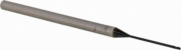 Accupro 14881967 Ball End Mill 0.0312" Dia, 0.046" LOC, 3 Flute, Solid Carbide
