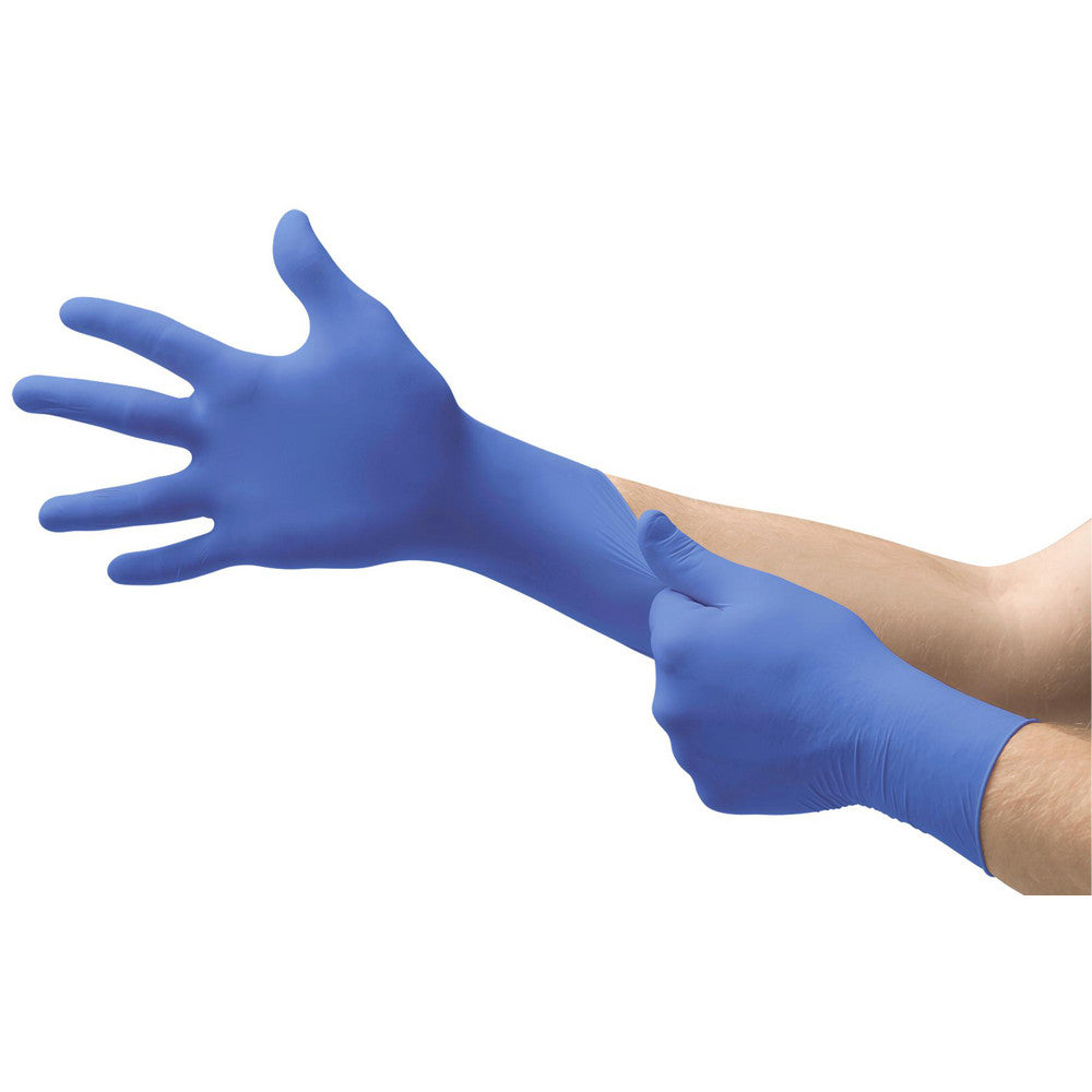 Ansell N193 Series Microflex Cobalt Disposable Gloves Size Large, 3.9 mil, Uncoated-Coated Nitrile, Industrial Grade, Unpowdered