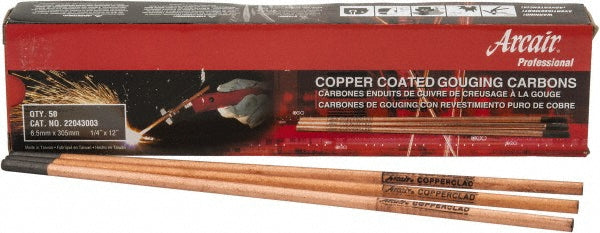 Arcair 22043003 Stick Welding Electrode 1/4" Dia, 12" Long, Copper