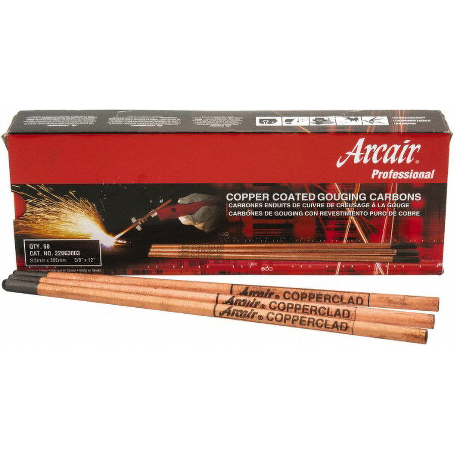 Arcair 22063003 Stick Welding Electrode 3/8" Dia, 12" Long, Copper
