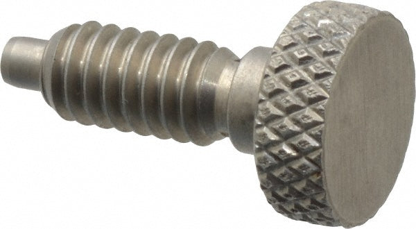 Vlier SSL250 1/4-20, 1/2" Thread Length, 0.123" Max Plunger Diam, 1 Lb Init to 4 Lb Final End Force, Knob Handle Plunger