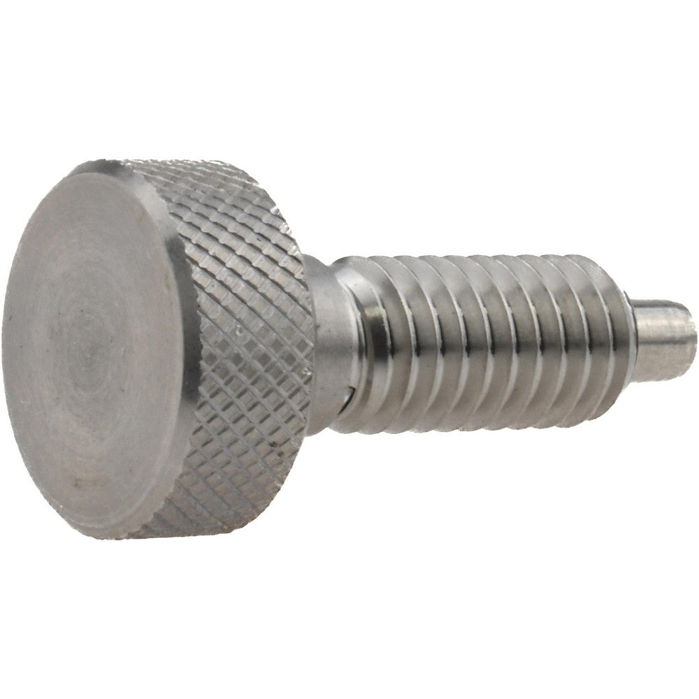 Vlier SSL375 3/8-16, 3/4" Thread Length, 0.185" Max Plunger Diam, 1 Lb Init to 8 Lb Final End Force, Knob Handle Plunger