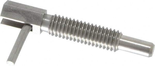 Vlier SSFR375 3/8-16, 1.18" Thread Length, 1/4" Plunger Diam, 0.75 Lb Init to 3.75 Lb Final End Force, Stainless Steel Locking L Handle Plunger
