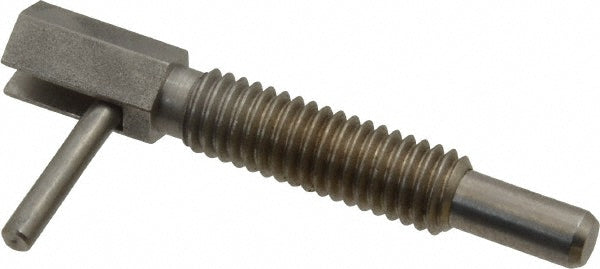 Vlier SSFR375P 3/8-16, 1.18" Thread Length, 1/4" Plunger Diam, 0.75 Lb Init to 3.75 Lb Final End Force, Stainless Steel Locking L Handle Plunger