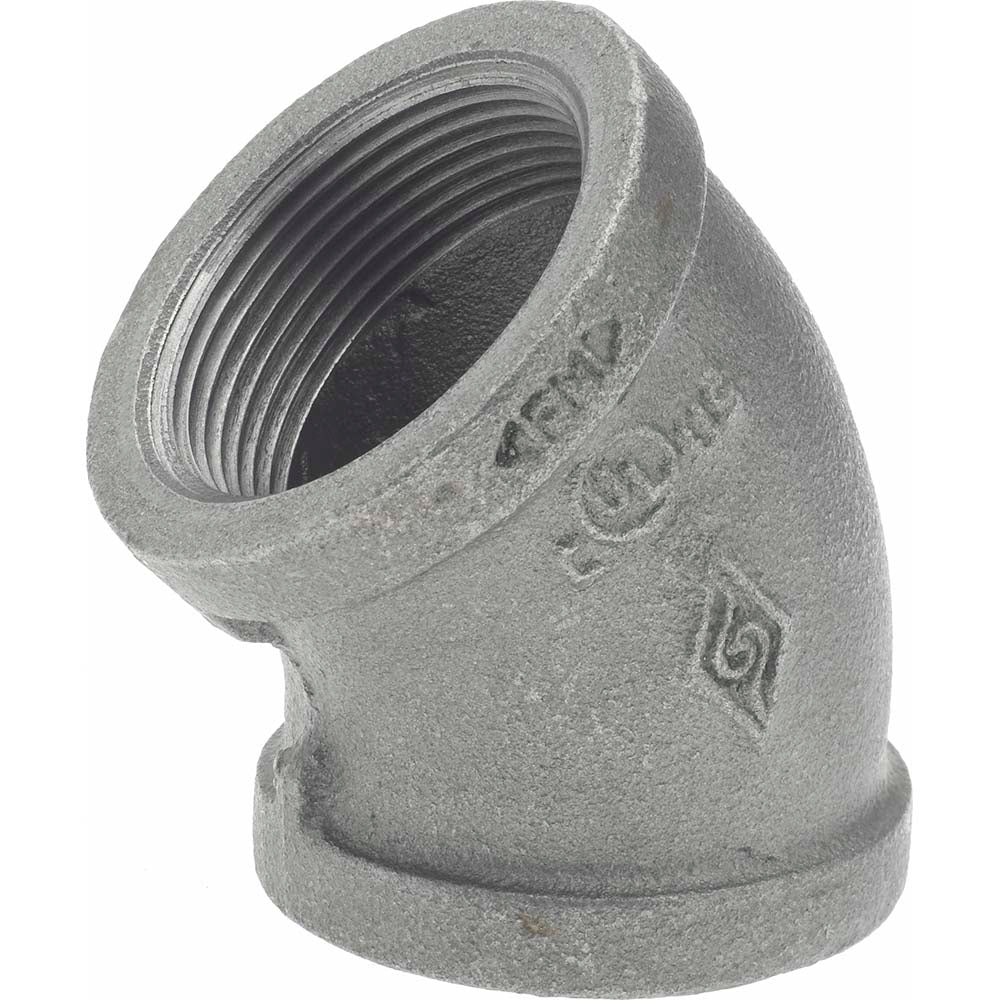 B&K Mueller 520-207HN Black 45 ° Elbow 1-1/2", Threaded