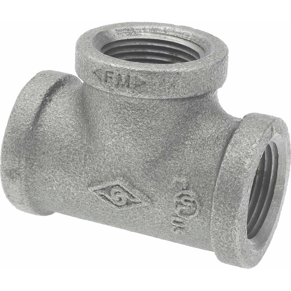 Value Collection B-TEE07 Black Tee 3/4", Malleable Iron