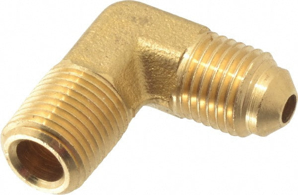 Parker 149F-3-2 Brass Flared Tube Male Elbow 3/16" Tube OD, 1/8-27 Thread, 45 ° Flared Angle