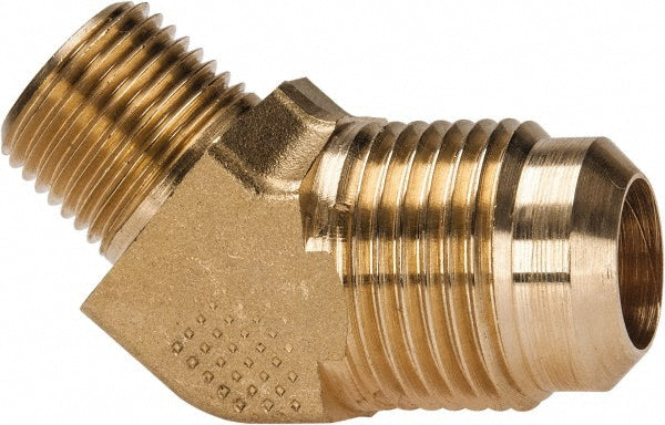 Parker 159F-10-6 Brass Flared Tube Male 45 ° Elbow 5/8" Tube OD, 3/8-18 Thread, 45 ° Flared Angle