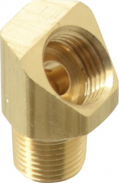 Parker 259IFHD-4-2 Brass Flared Tube Inverted 45 ° Elbow 1/4" Tube OD, 1/8-27 Thread