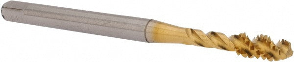 Accupro 40042-01T Spiral Flute Tap #6-32, UNC, 3 Flute, Modified Bottoming Chamfer, 3B Class of Fit, Powdered Metal, TiN Finish