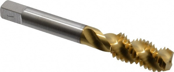 Accupro 40165-00T Spiral Flute Tap 1/2-13, UNC, 3 Flute, Modified Bottoming Chamfer, 2B Class of Fit, Powdered Metal, TiN Finish