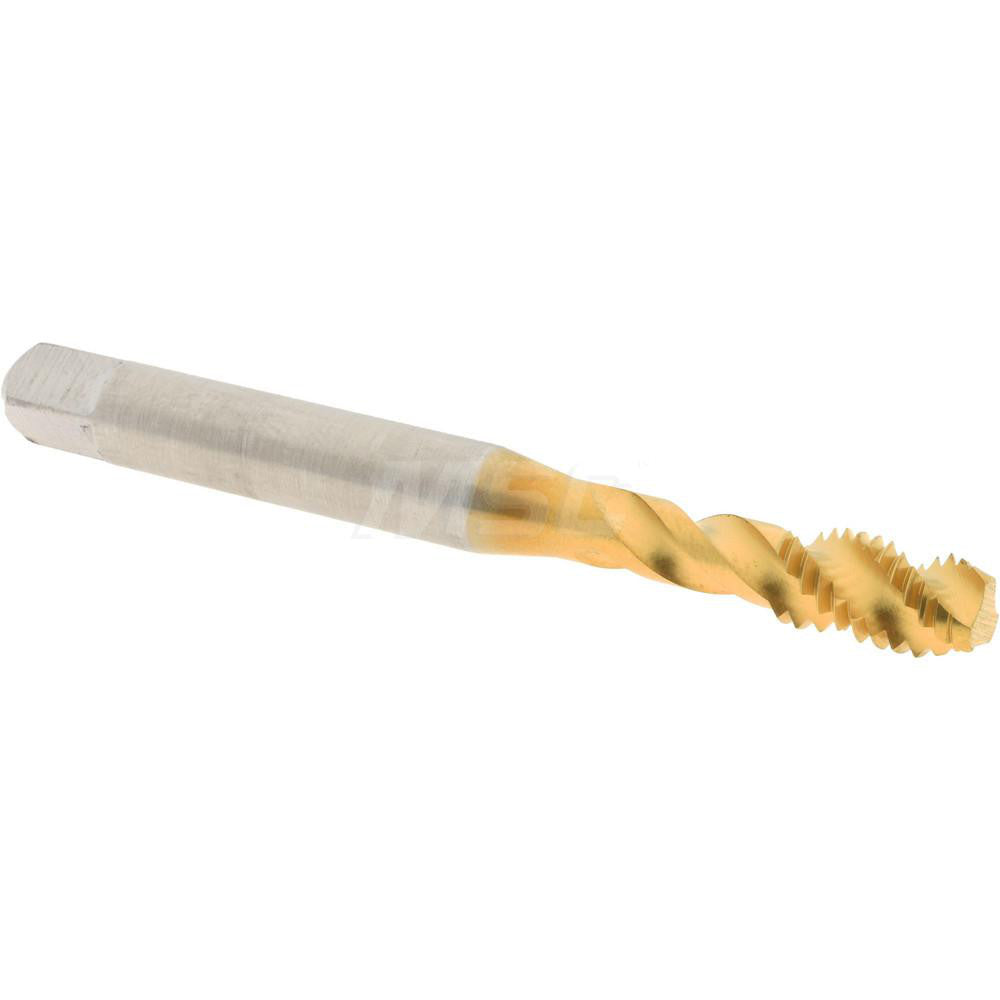 Accupro 43055-01T Spiral Flute Tap M6x1, Metric Coarse, 3 Flute, Modified Bottoming Chamfer, 6H Class of Fit, Powdered Metal, TiN Finish