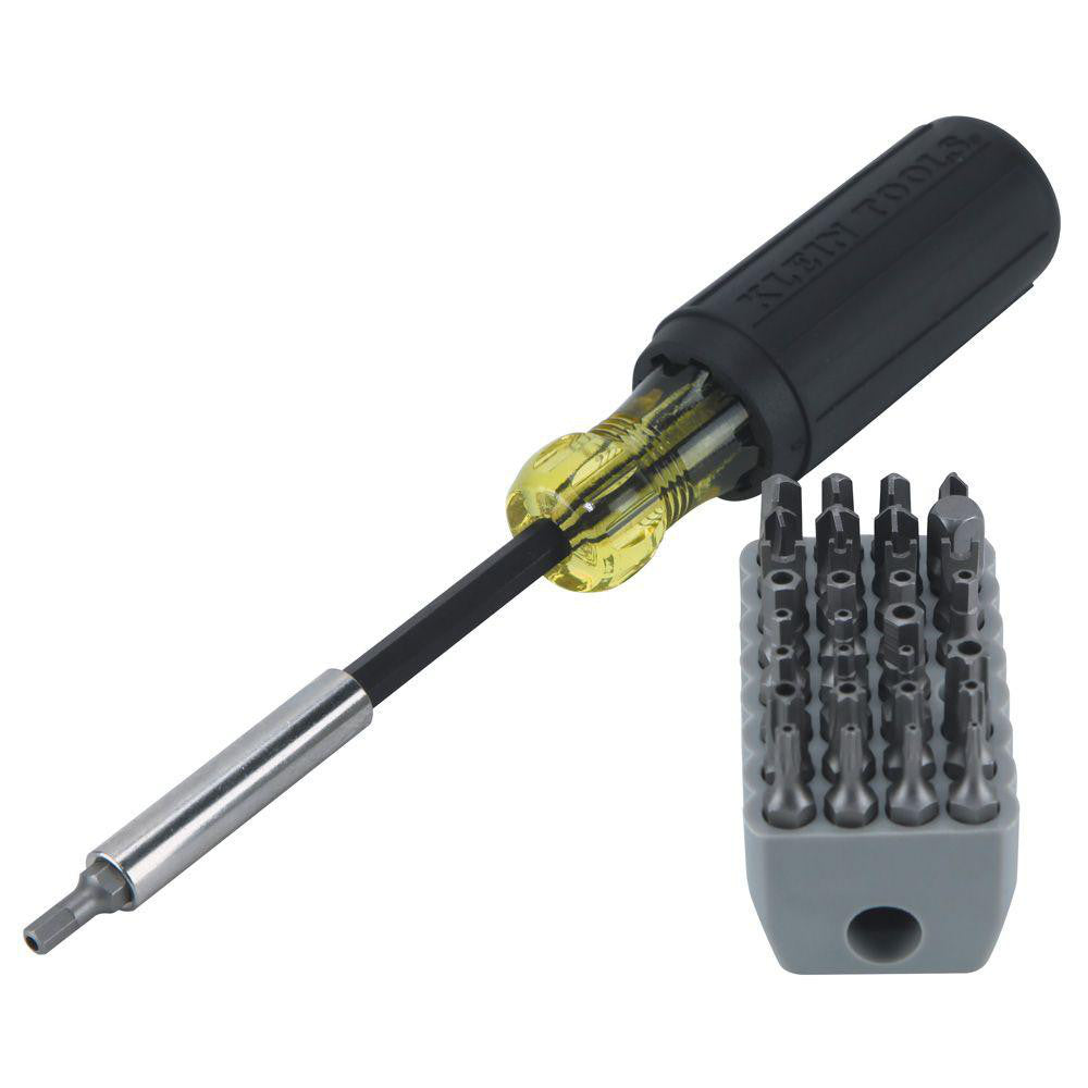 Klein Tools 32510 Magnetic Screwdriver with 32-Piece Tamperproof Bit Set