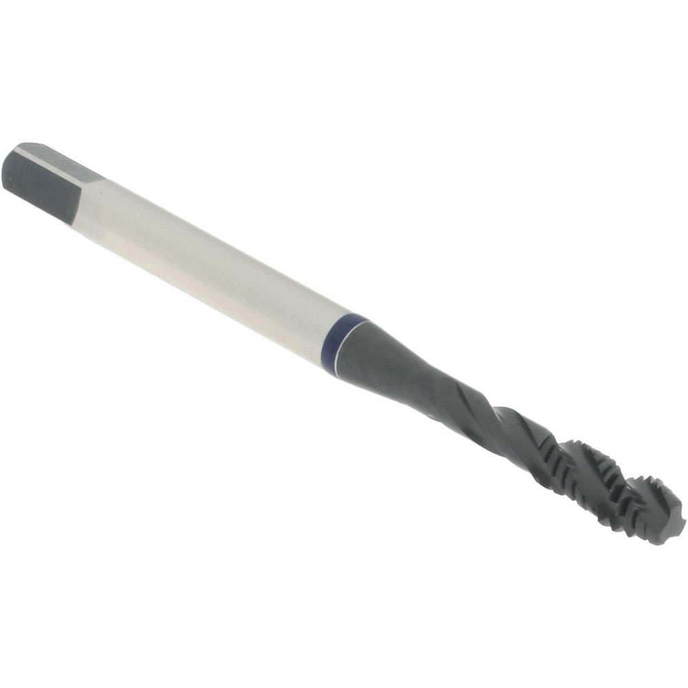 Accupro T1604282B Spiral Flute Tap #8-32, UNC, 3 Flute, Modified Bottoming Chamfer, 2B Class of Fit, Vanadium High-Speed Steel, Steam Oxide Finish