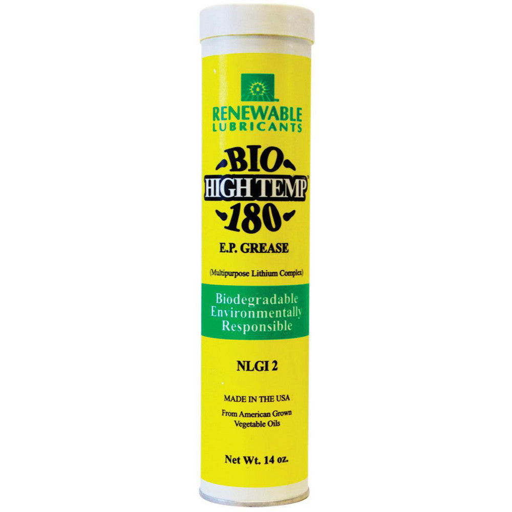 Renewable Lubricants 87611 Extreme Pressure Grease 14 oz Cartridge, Biobased Lithium & High Oleric Base Stock