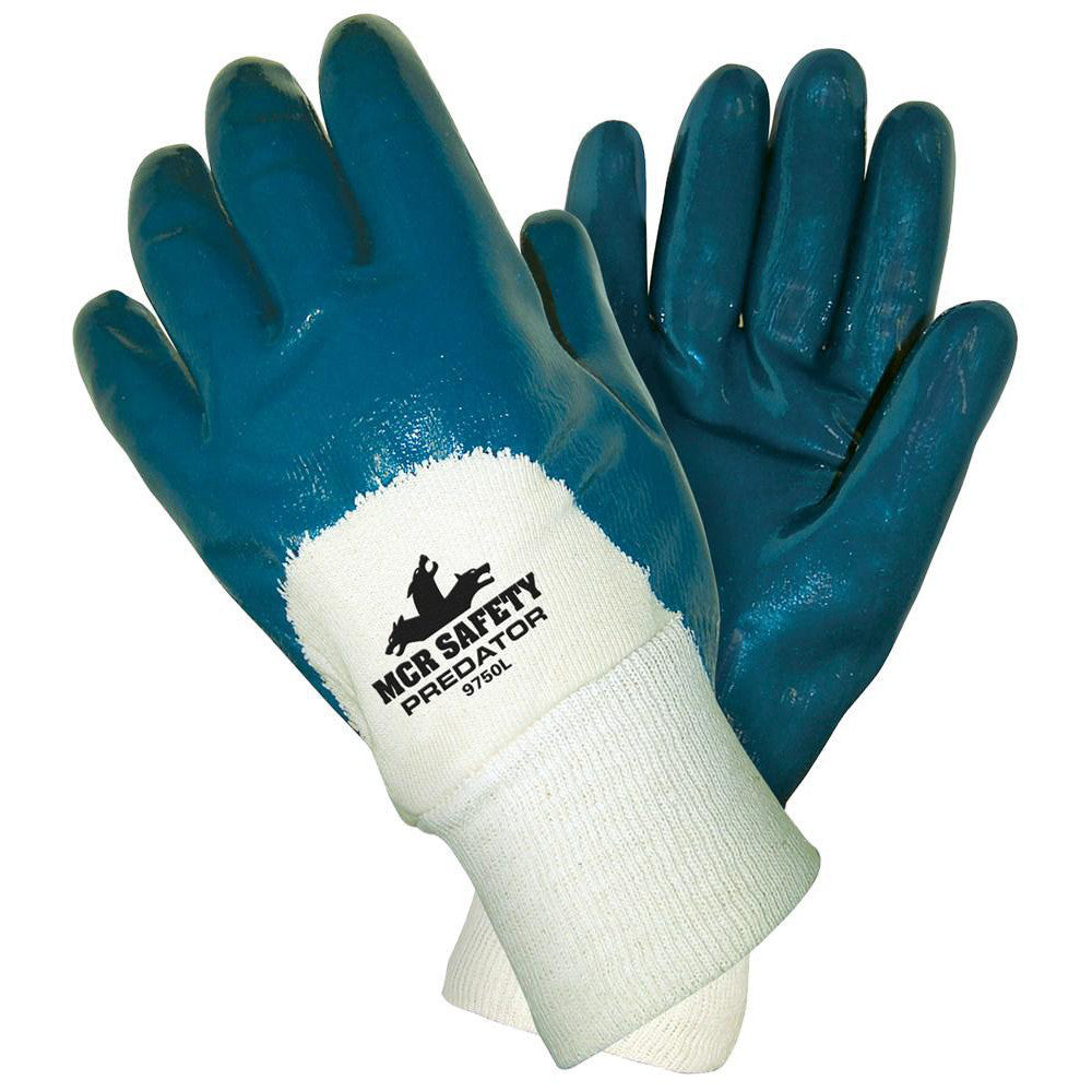 MCR Safety 9750S Work Gloves Predator® 9750, Size Small, Nitrile-Coated Nitrile, General Purpose