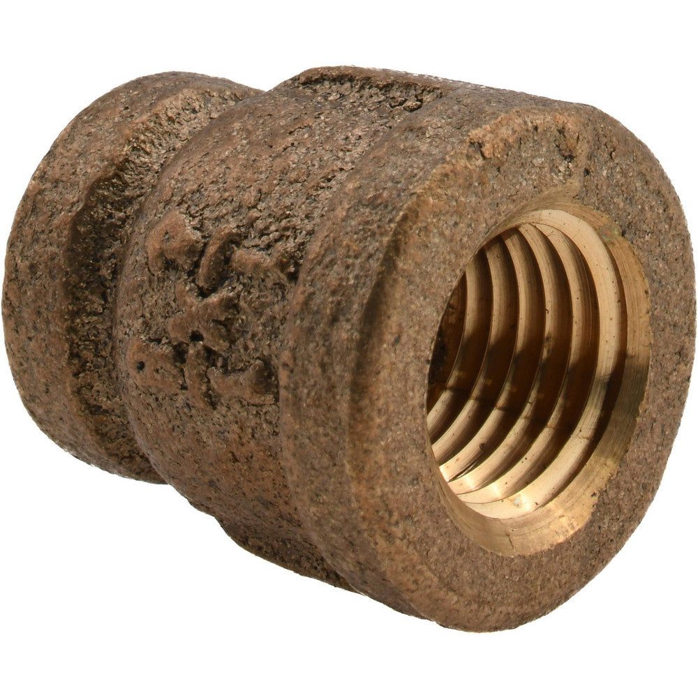 Merit Brass XNL112-0402 Brass Pipe Reducing Coupling 1/4 x 1/8" Fitting, Threaded, FNPT x FNPT, Class 125, Lead Free
