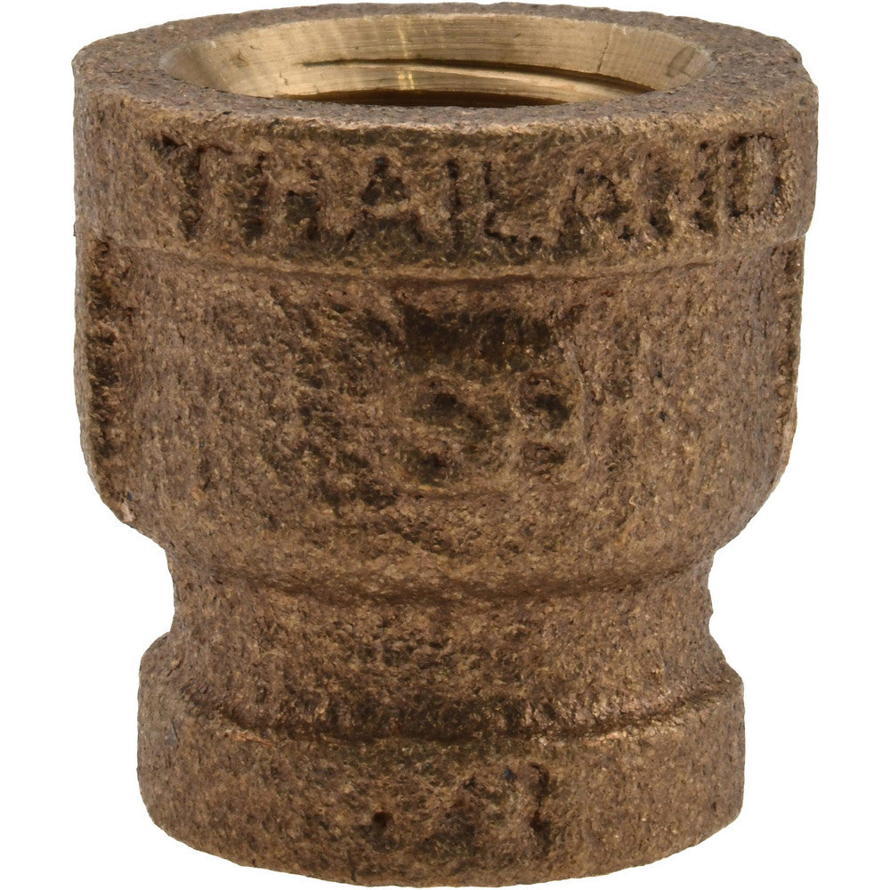 Merit Brass XNL112-0604 Brass Pipe Reducing Coupling 3/8 x 1/4" Fitting, Threaded, FNPT x FNPT, Class 125, Lead Free