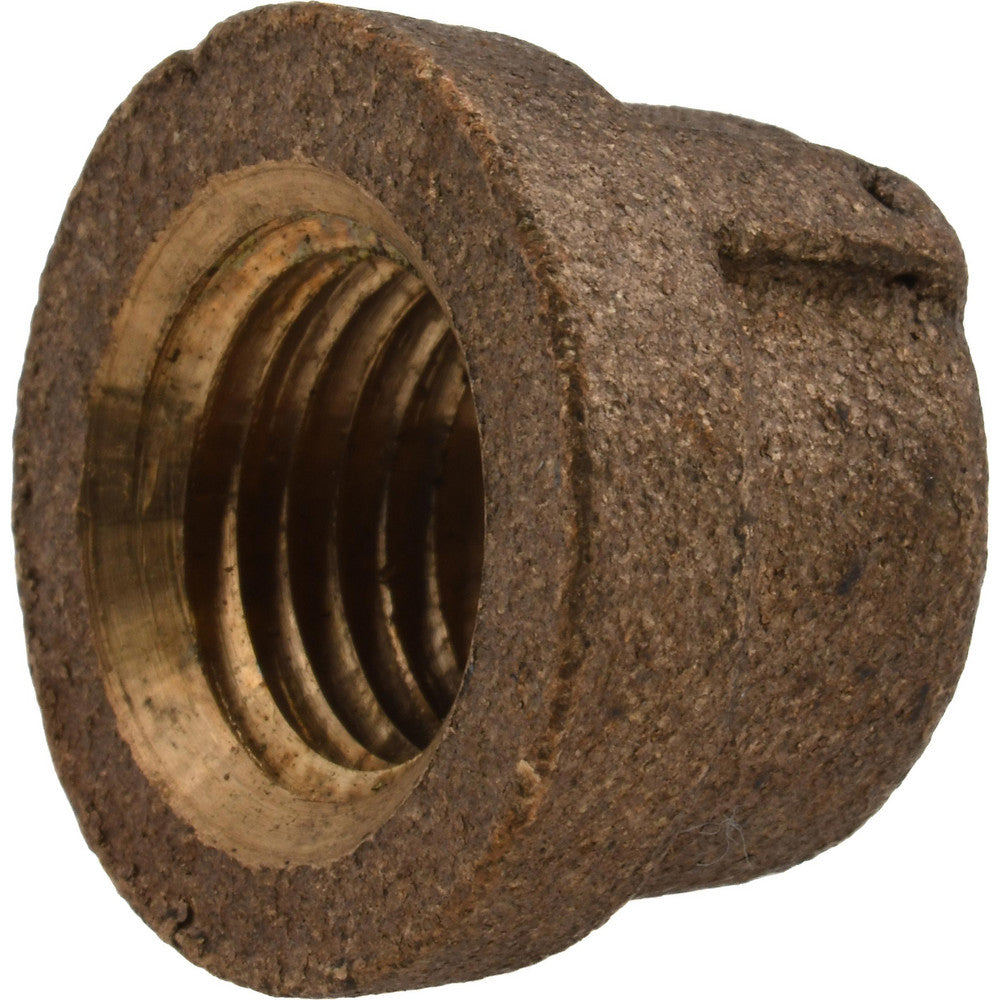 Merit Brass XNL116-04 Brass Pipe End Cap 1/4" Fitting, Threaded, FNPT, Class 125, Lead Free