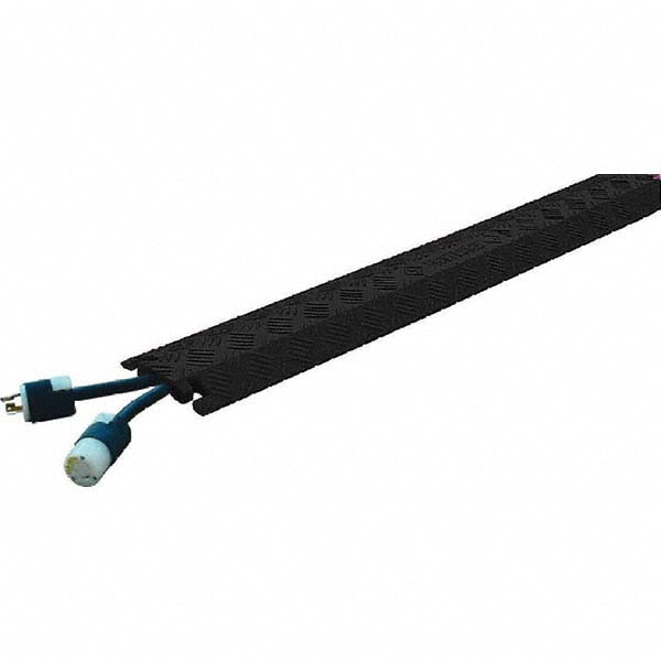 Checkers FL1X1.5-B Floor Cable Cover Polyurethane, 1-1/2" Max Cable Dia