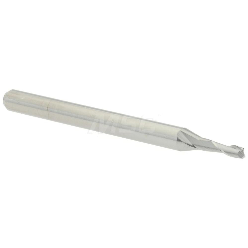 Accupro 14796208 Corner Radius End Mill 1/16" Dia, 0.186" LOC, 0.015" Radius, 2 Flutes, Solid Carbide