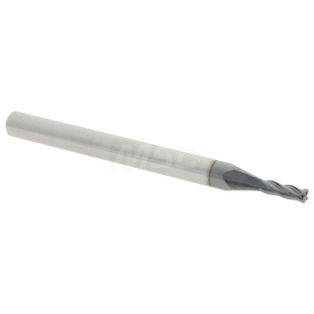 Accupro 14797557 Corner Radius End Mill 0.0650" Dia, 0.1950" LOC, 0.0100" Radius, 4 Flute, Solid Carbide