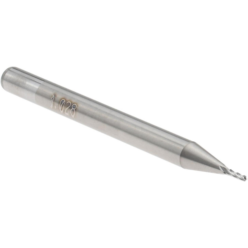 Accupro 12276805 Square End Mill 0.028" Dia, 0.084" LOC, 4 Flutes, Solid Carbide