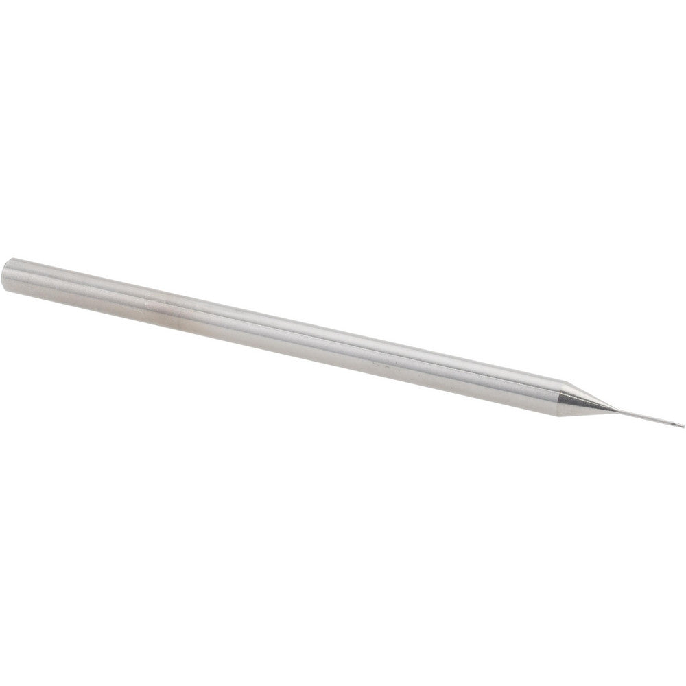 Accupro 14797142 Square End Mill 1/64'' Dia, 0.022'' LOC, 1/8'' Shank Dia, 2-1/2'' OAL, 3 Flutes, Solid Carbide