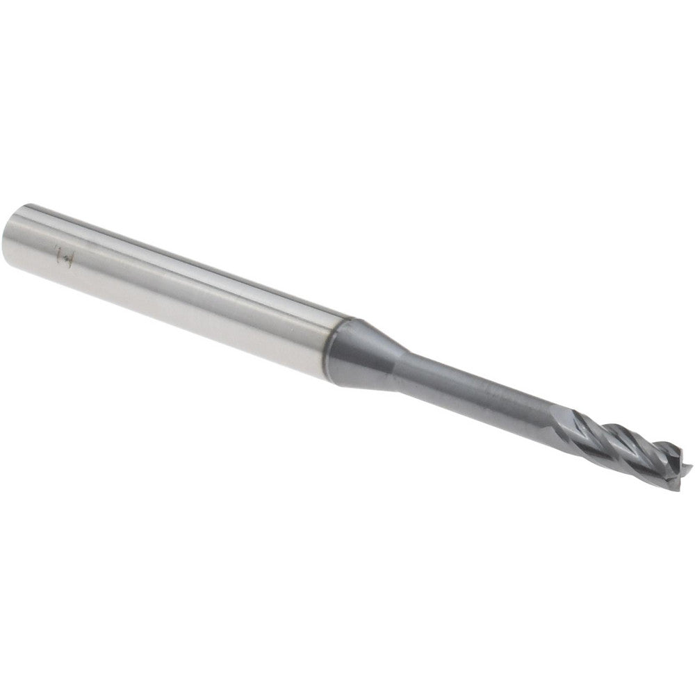 Accupro 14883462 Square End Mill 0.0781" Dia, 0.234" LOC, 0.125" Shank Dia, 1.5" OAL, 4 Flutes, Solid Carbide