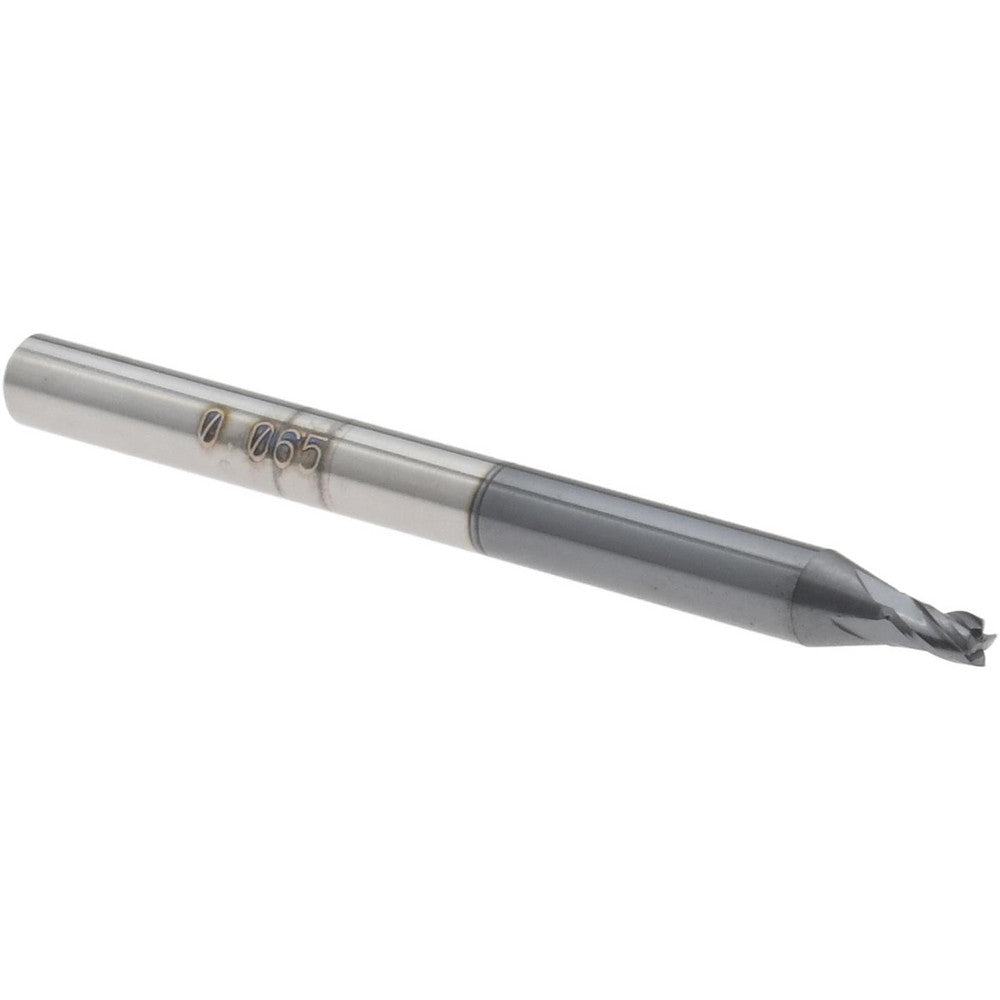 Accupro 14797060 Square End Mill 0.065" Dia, 0.097" LOC, 4 Flutes, Solid Carbide