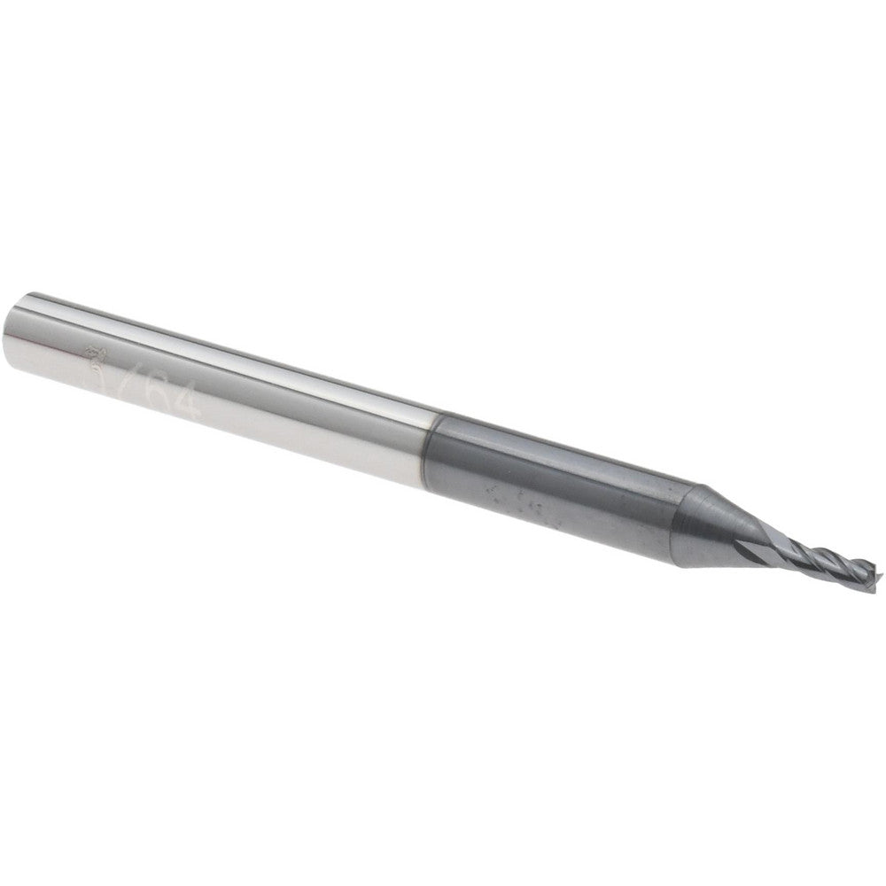 Accupro 14797348 Square End Mill 3/64" Dia, 9/64" LOC, 4 Flutes, Solid Carbide