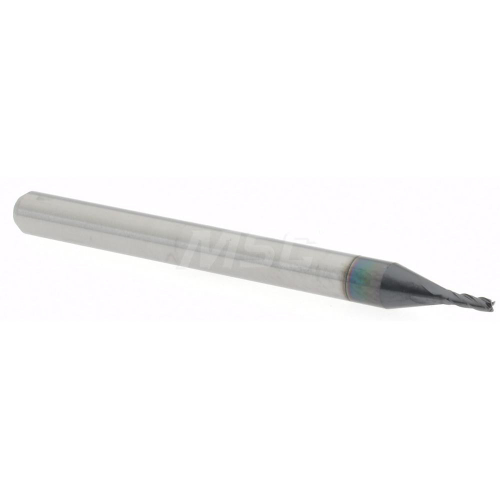 Accupro 14796955 Square End Mill 0.038" Dia, 0.114" LOC, 4 Flutes, Solid Carbide