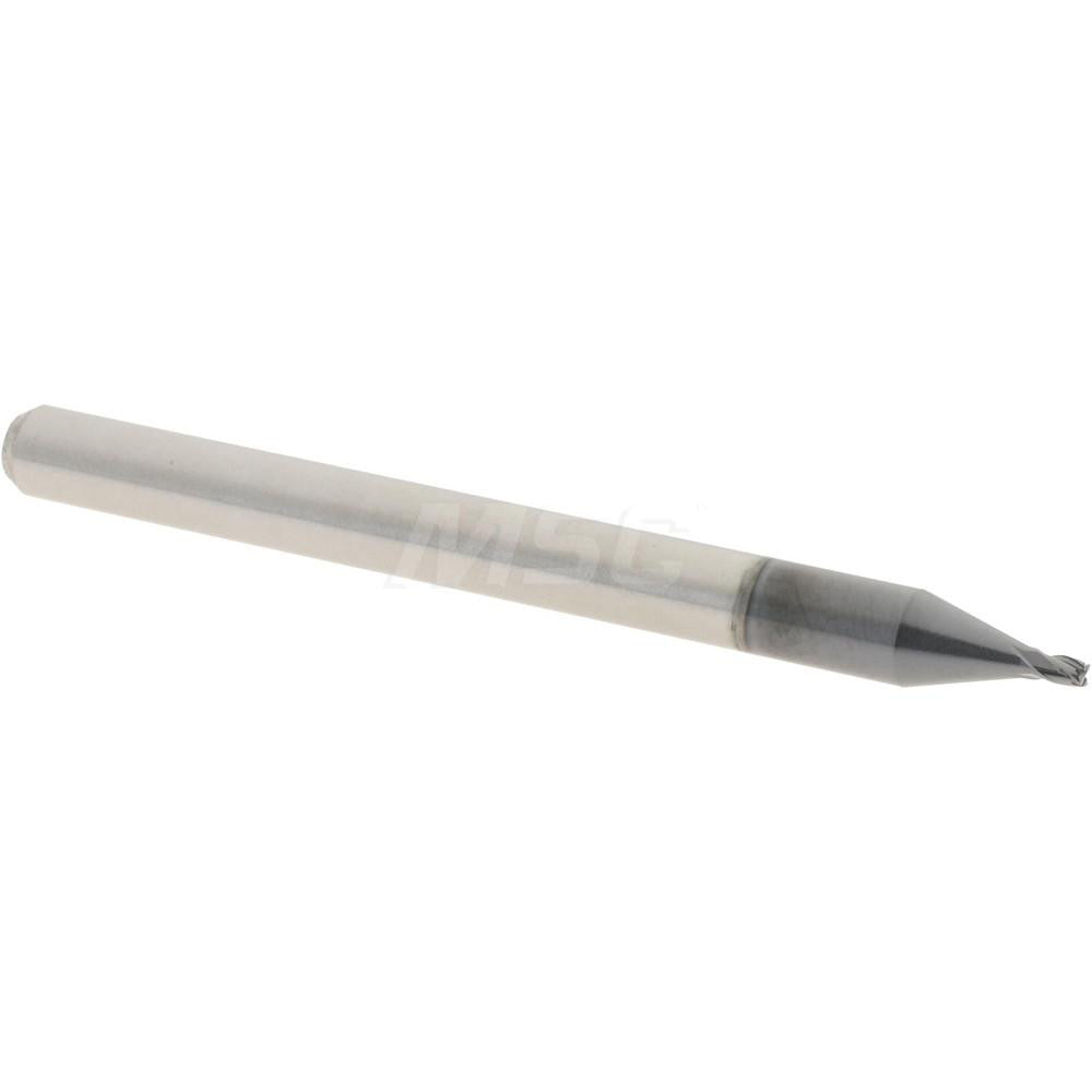 Accupro 14797053 Square End Mill 0.037" Dia, 0.055" LOC, 4 Flutes, Solid Carbide