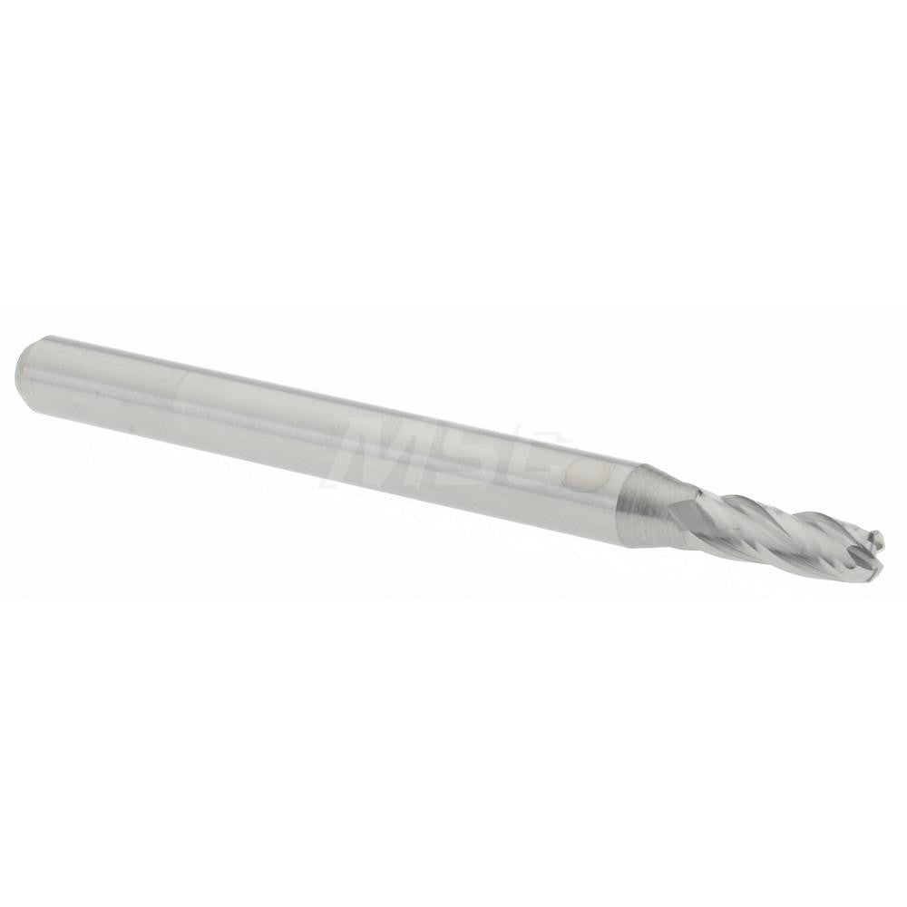 Accupro 14796321 Corner Radius End Mill 0.0938" Dia, 0.279" LOC, 0.03" Radius, 4 Flutes, Solid Carbide