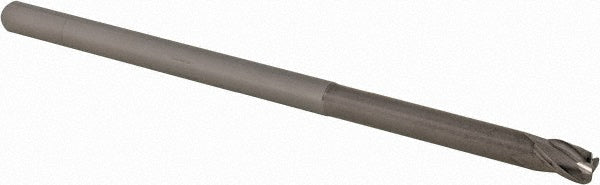Accupro 14796264 Corner Radius End Mill 1/8" Dia, 0.187" LOC, 0.015" Radius, 3 Flutes, Solid Carbide