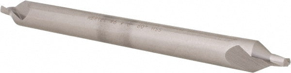 Hertel H-81185060600 Combination Drill & Countersink #6, 1/2" Body Dia, 118 deg, High-Speed Steel