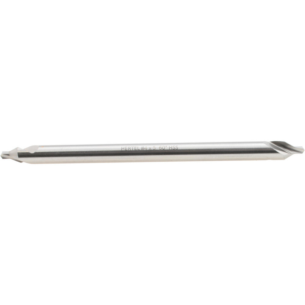 Hertel H-81185040500 Combination Drill & Countersink #4, 5/16" Body Dia, 118 deg, High-Speed Steel