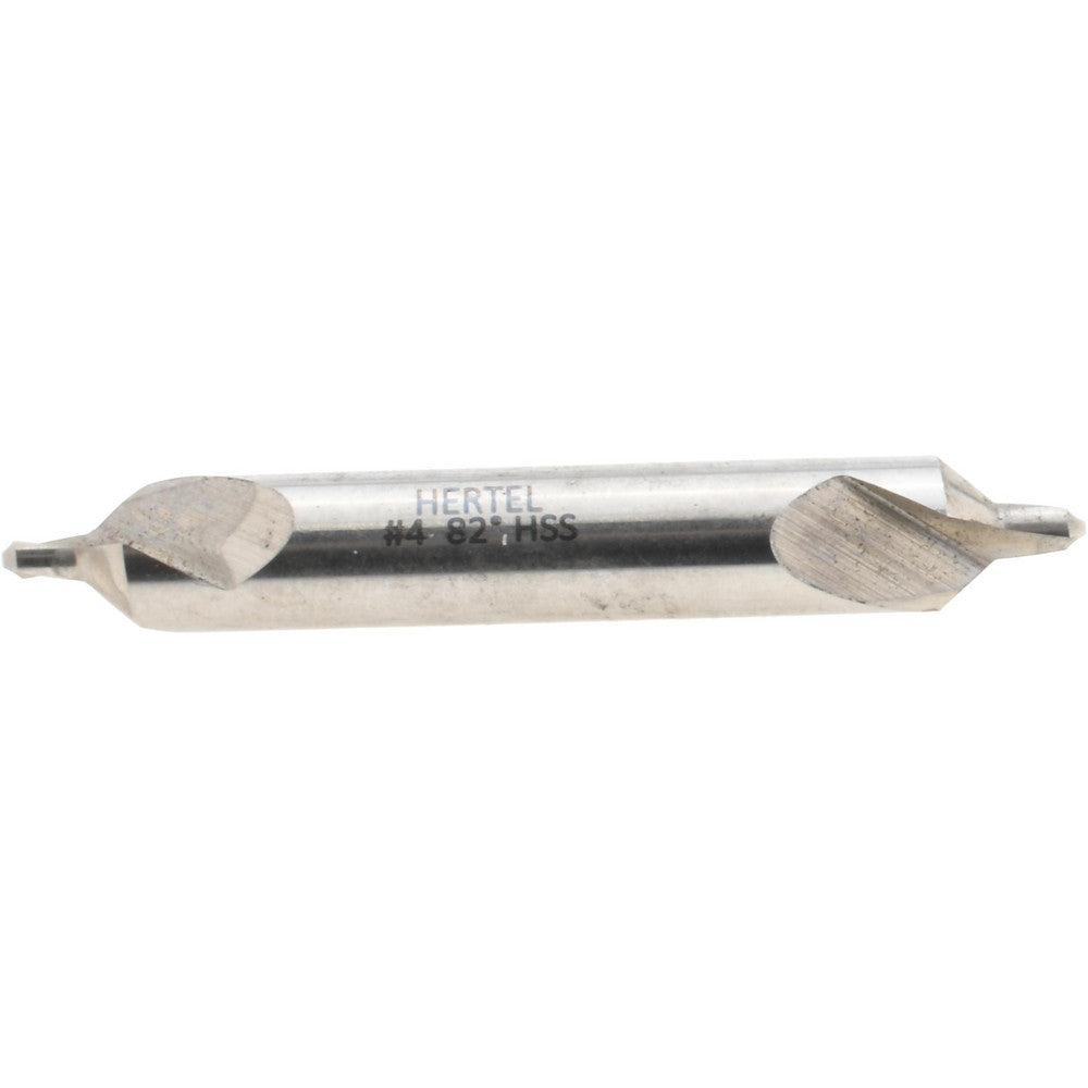Hertel H-81154040000 Combination Drill & Countersink #4, 5/16" Body Dia, 118 deg, High-Speed Steel