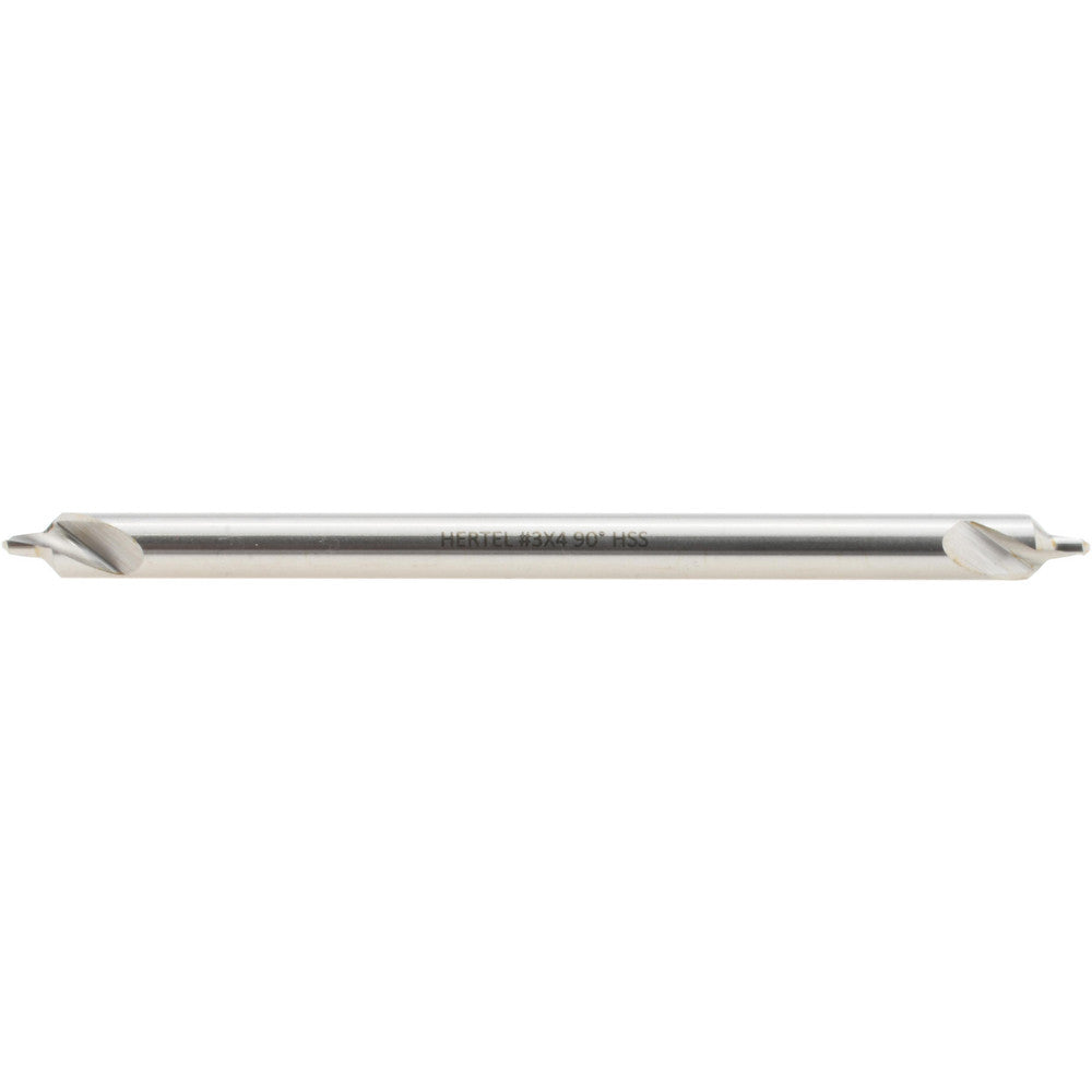 Hertel H-81155L03040 Combination Drill & Countersink #3, 1/4" Body Dia, 118 deg, High-Speed Steel