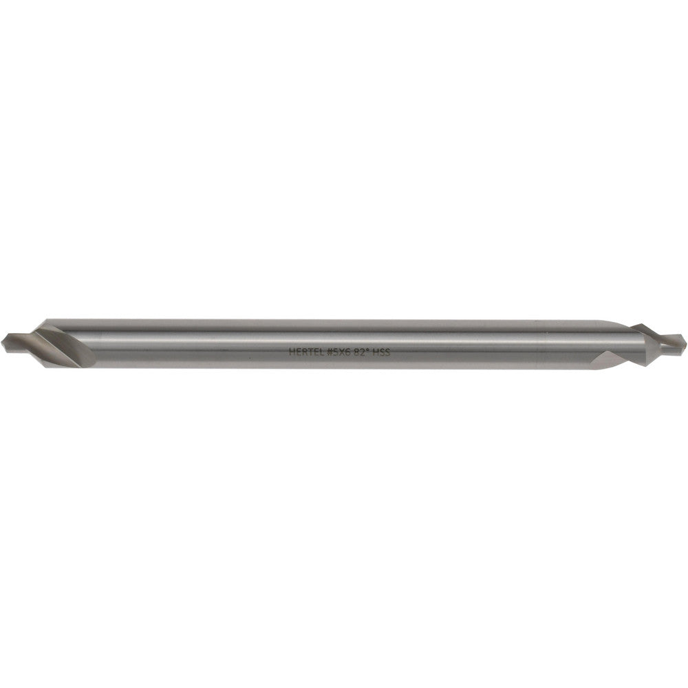 Hertel H-81154L05060 Combination Drill & Countersink #5, 7/16" Body Dia, 118 deg, High-Speed Steel